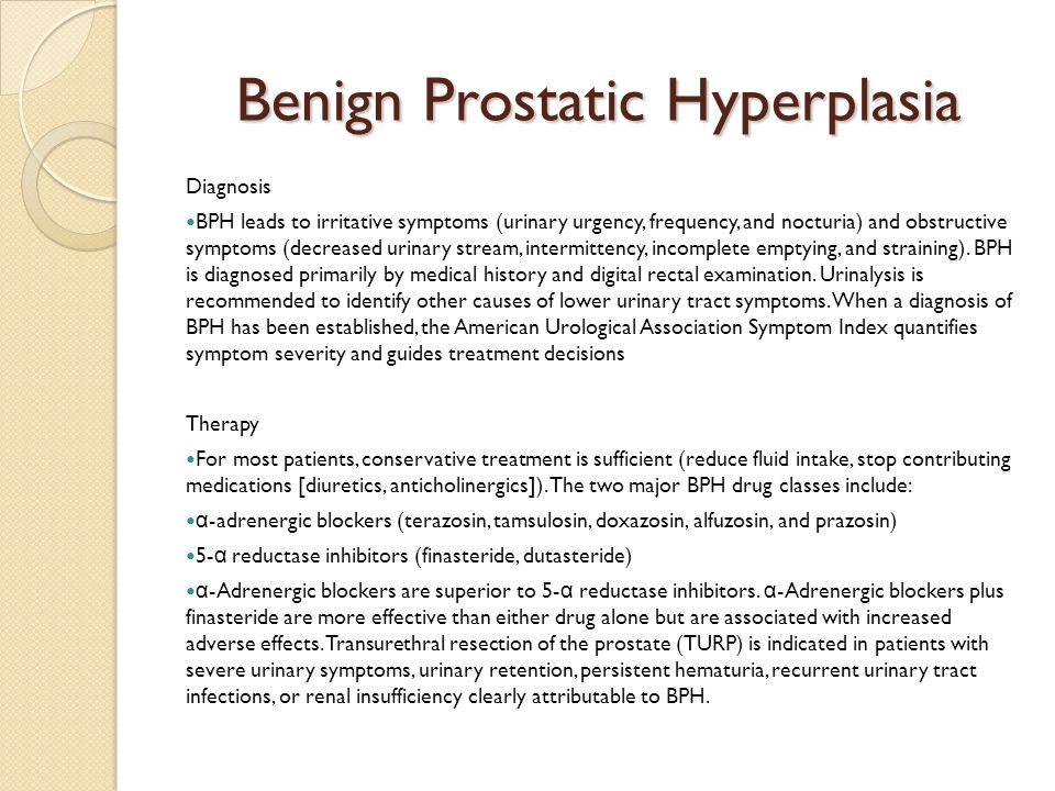 Can benign prostatic hyperplasia cause blood in urine